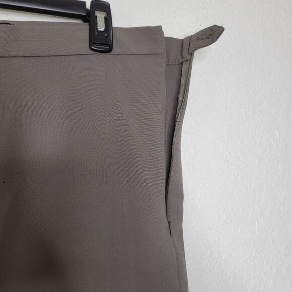 Banana Republic Sz 14 Smoking Gray Twill Hip Zip Devon Slimming Fit Dress Pants - Picture 5 of 8